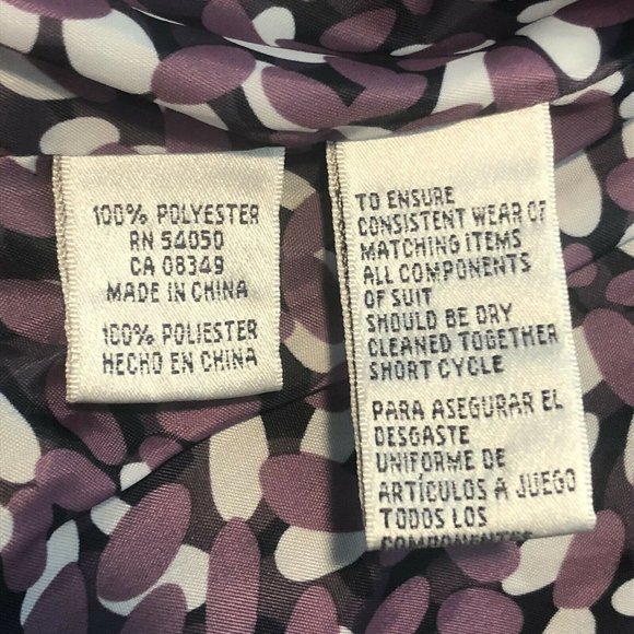 Jones New York Suit Two Button Navy With Purple Lining Women’s 6 Petite Blazer - Picture 10 of 12